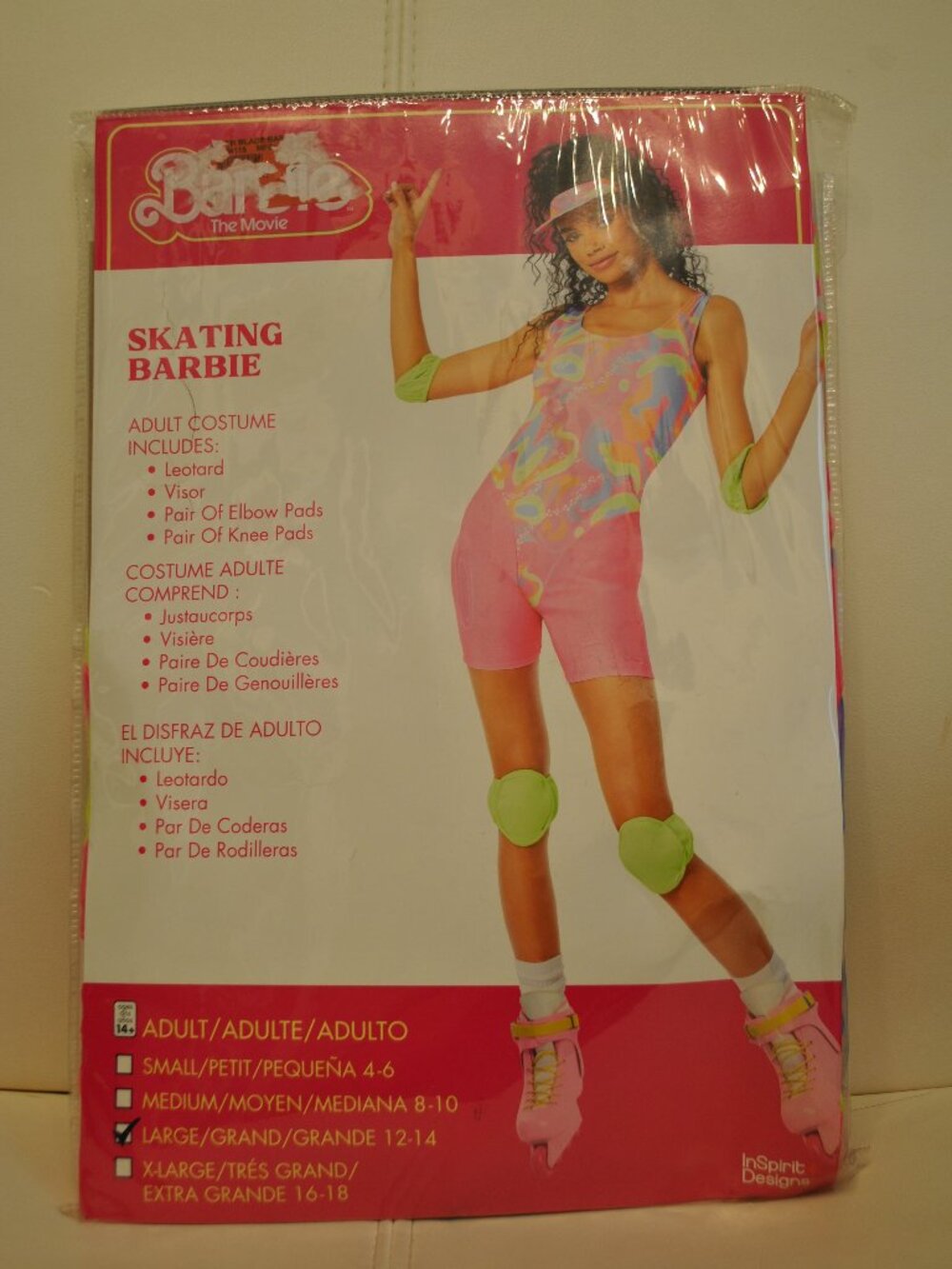 Skating Barbie Halloween Costume Adult Womens L 12-14 InSpirit NEW